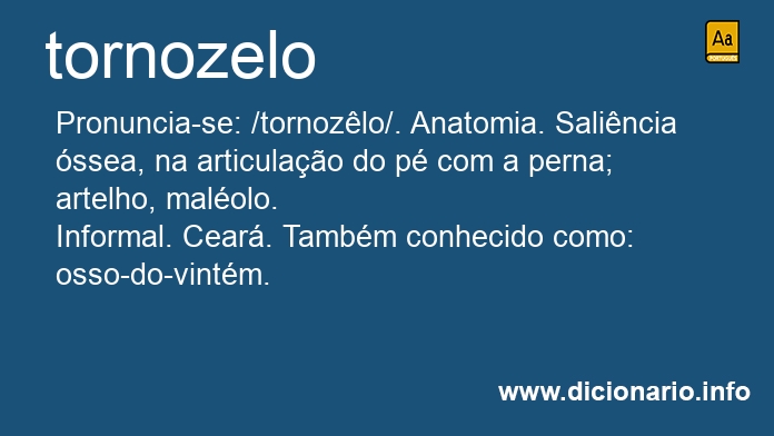 Significado de tornozela