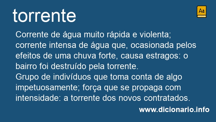 Significado de torrente