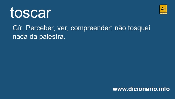 Significado de toscar