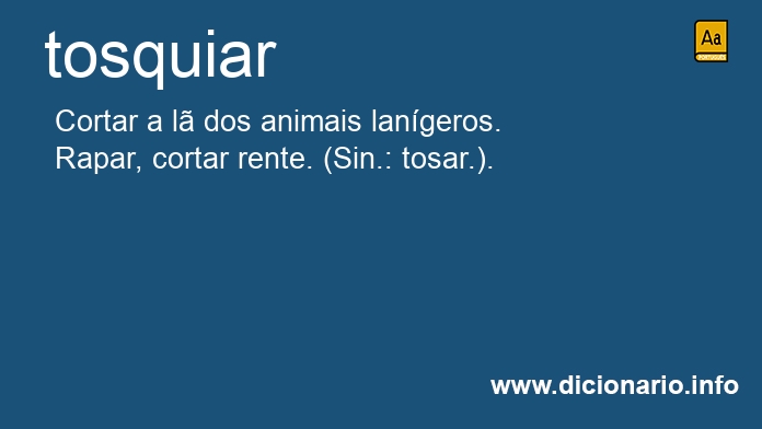 Significado de tosquiar