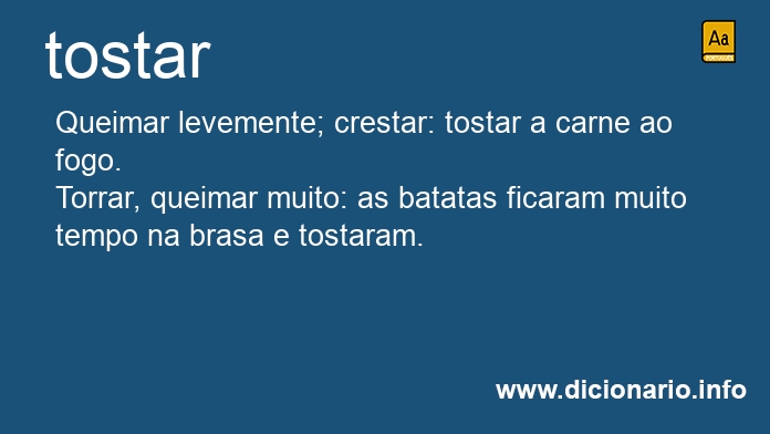 Significado de tostar