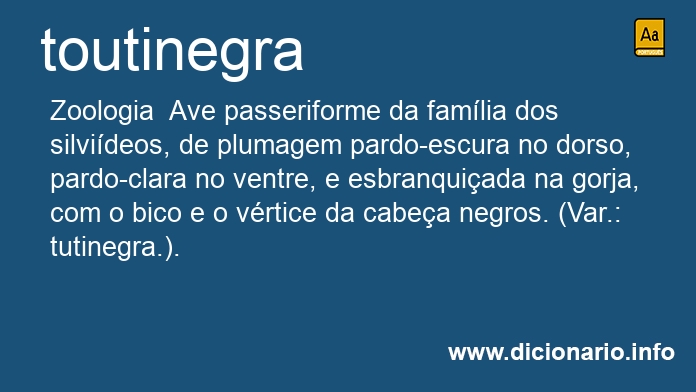 Significado de toutinegras
