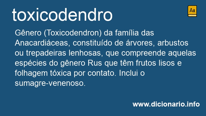 Significado de toxicodendro