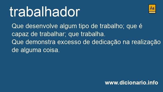 Significado de trabalhador