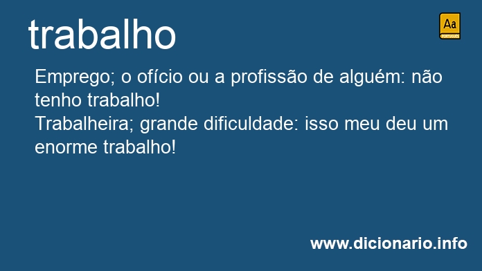 Significado de trabalho