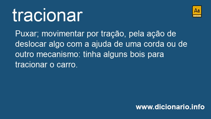 Significado de tracionar