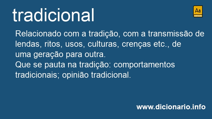 Significado de tradicionais