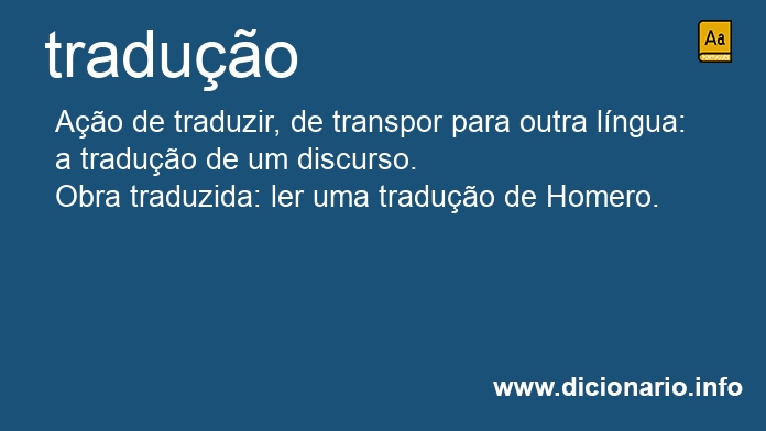 Significado de traduo