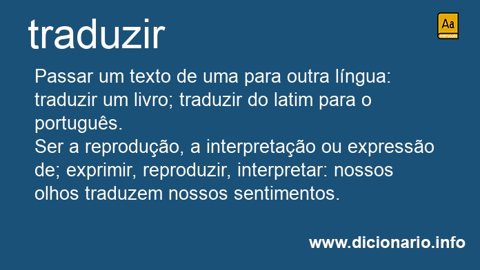 Significado de traduz