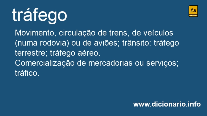 Significado de trfego