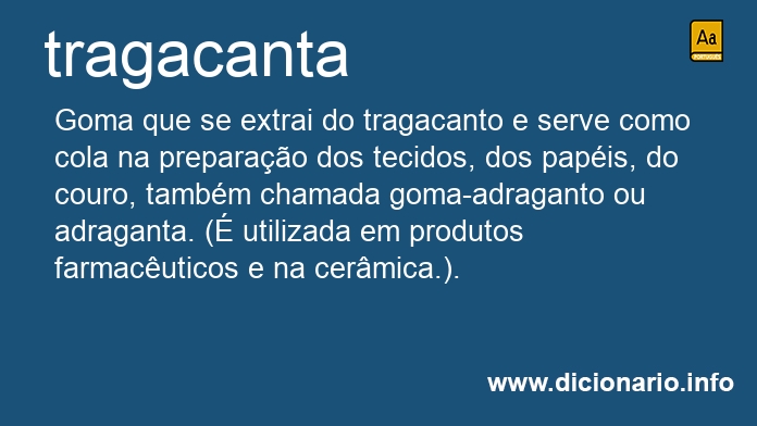 Significado de tragacanta