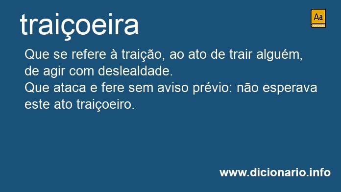 Significado de traioeira