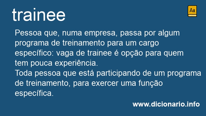 Significado de trainee