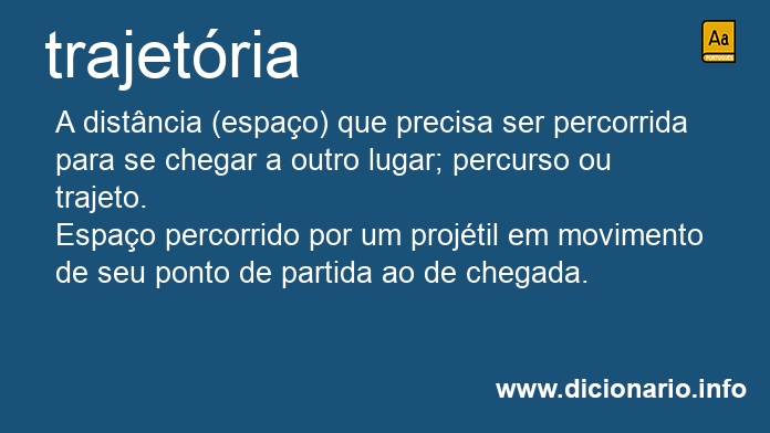 Significado de trajetria