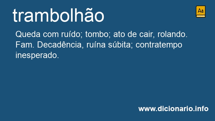 Significado de trambolho