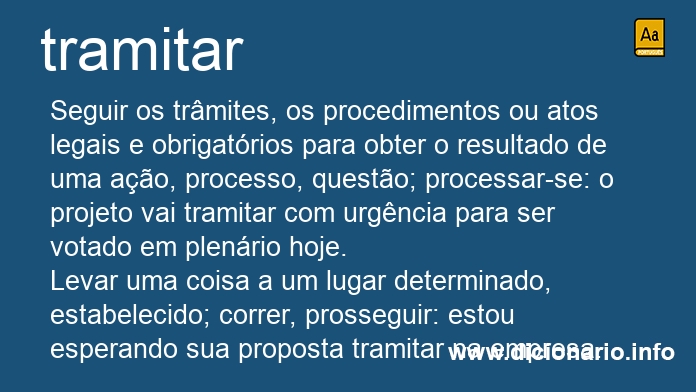 Significado de tramita