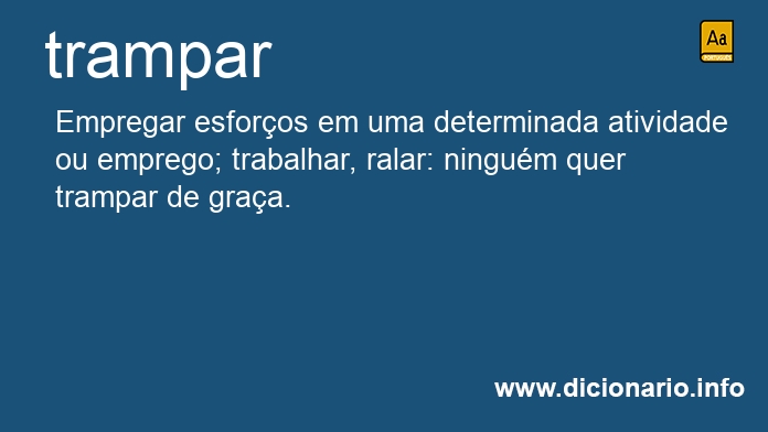 Significado de trampar