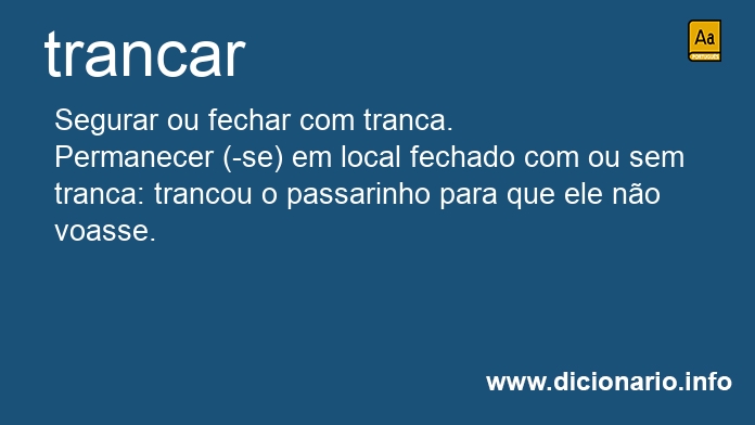 Significado de trancareis