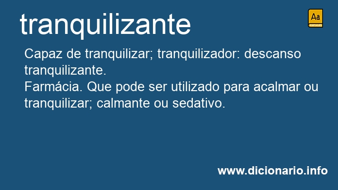 Significado de tranquilizante