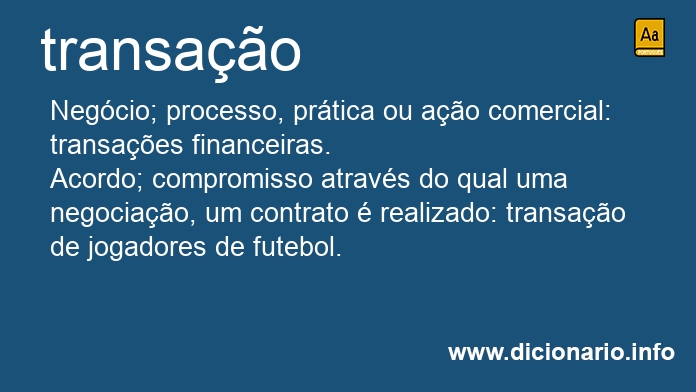 Significado de transao
