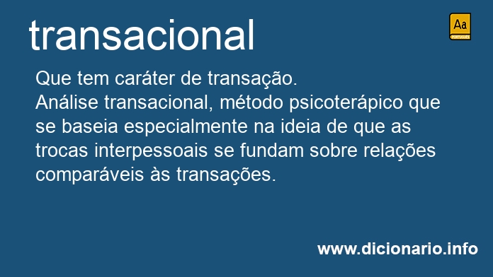 Significado de transacional
