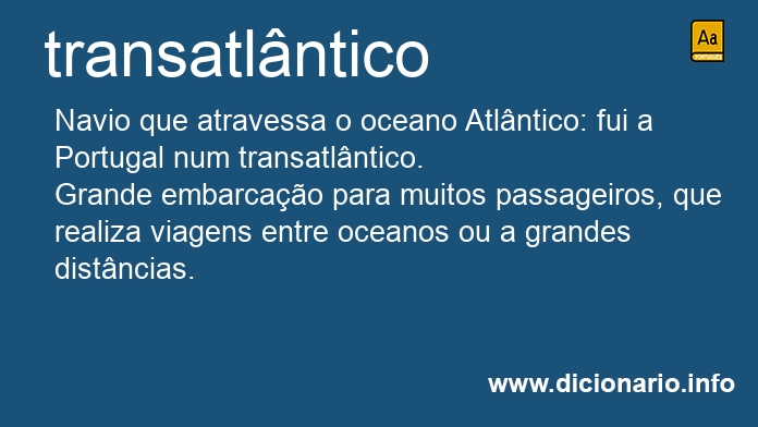 Significado de transatlntica