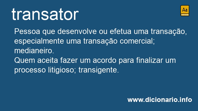 Significado de transatores