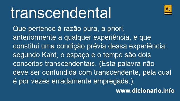 Significado de transcendental