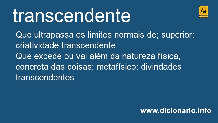 Significado de transcendente