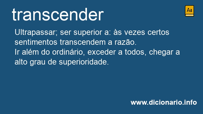 Significado de transcend�eis