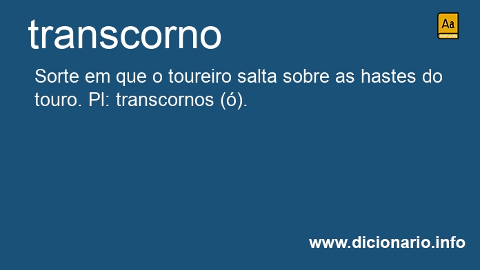 Significado de transcorno