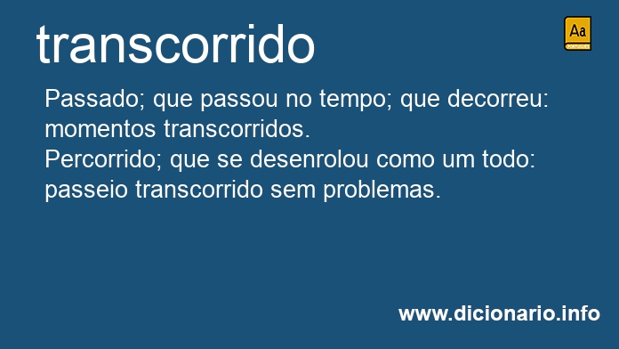 Significado de transcorrido