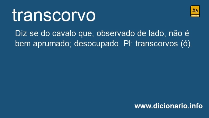 Significado de transcorvo