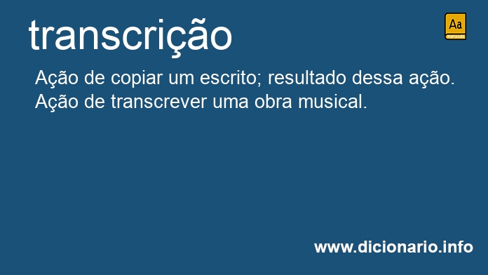 Significado de transcrio