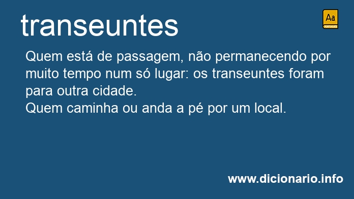 Significado de transeuntes
