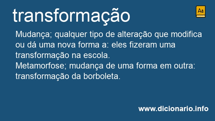 Significado de transformao