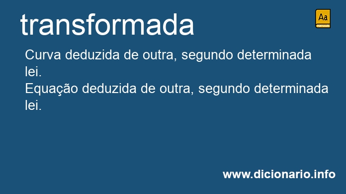 Significado de transformada