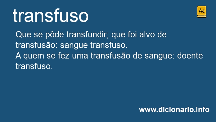 Significado de transfuso