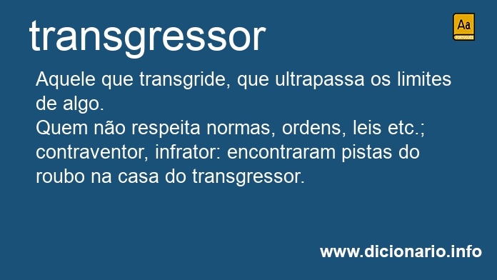 Significado de transgressor