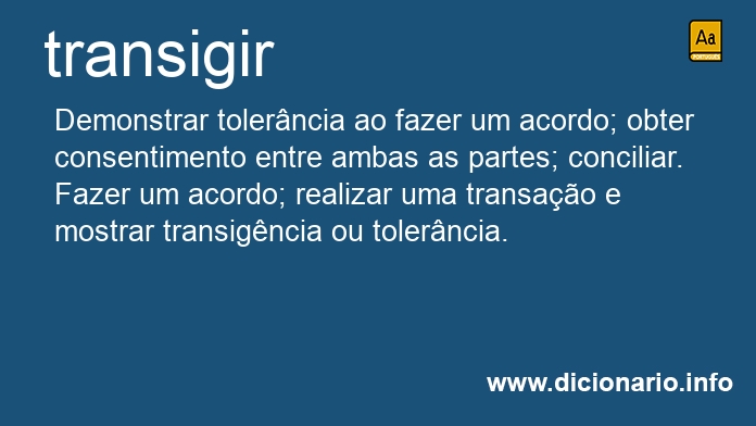 Significado de transigramos