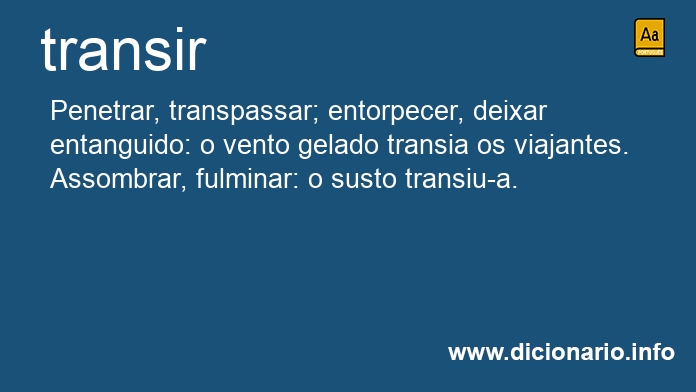 Significado de transir