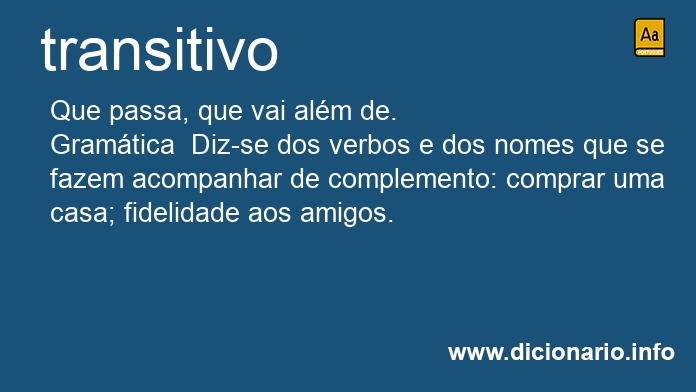 Significado de transitivo