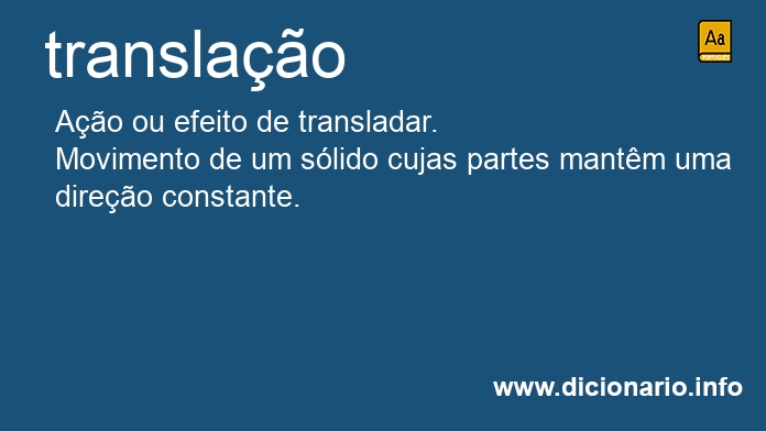 Significado de translao