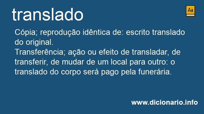 Significado de translado