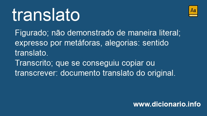 Significado de translato