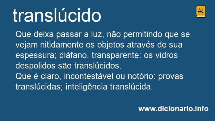 Significado de translcida