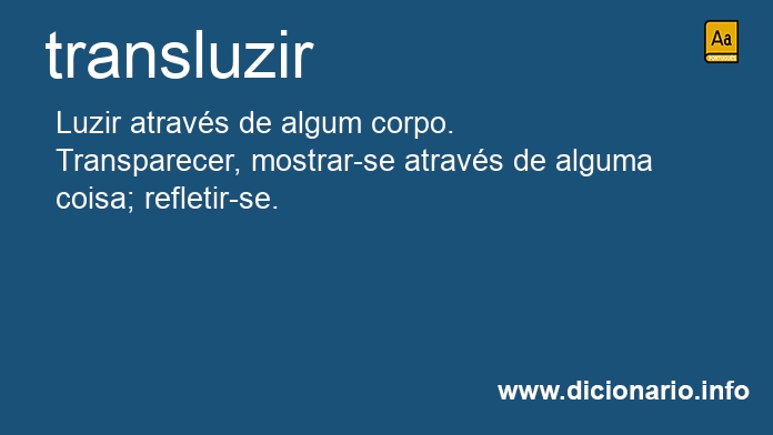 Significado de transluzir