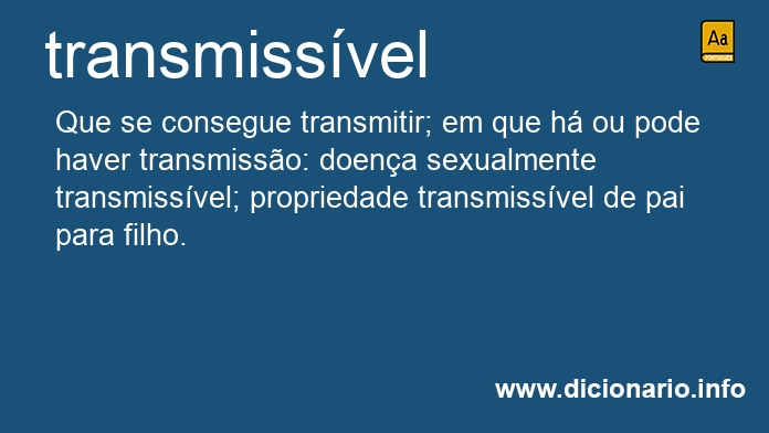 Significado de transmissvel