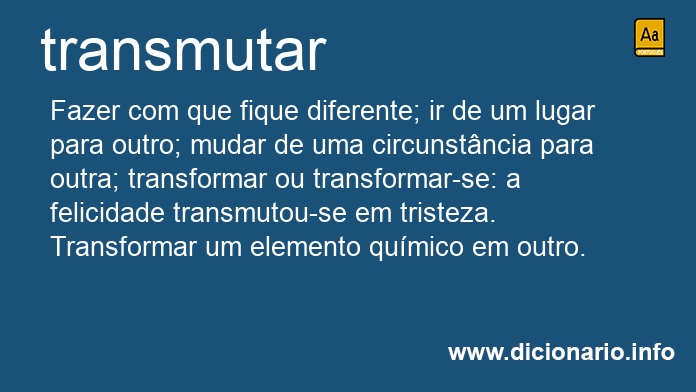 Significado de transmutar