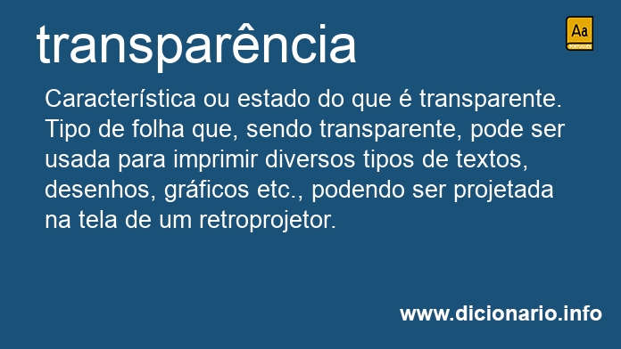 Significado de transparncia